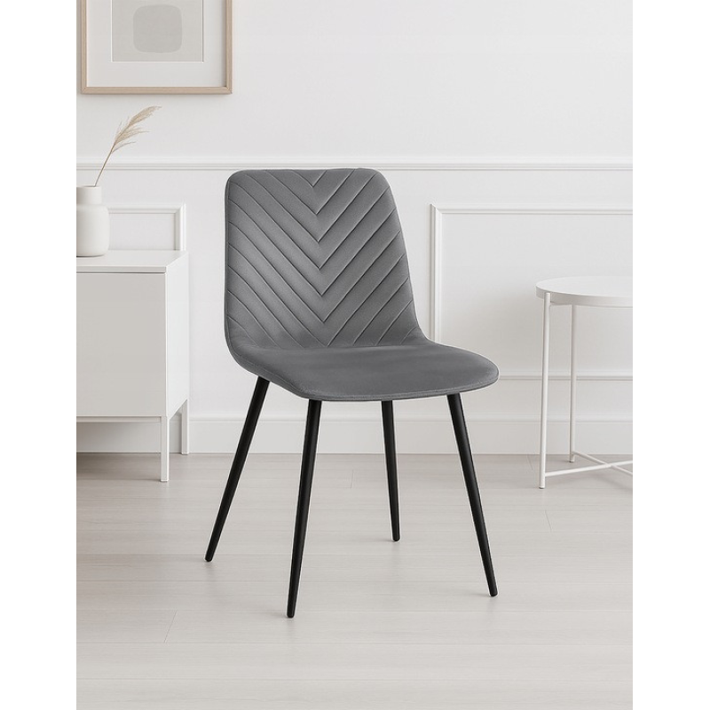 М’ягке крісло для вітальні  Kontrast Velvet Nova Gray