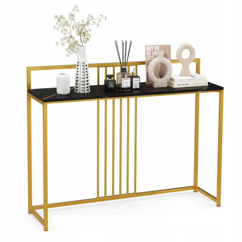 Консольний столик, консоль для вітальні Costway 120x89x32 Gold