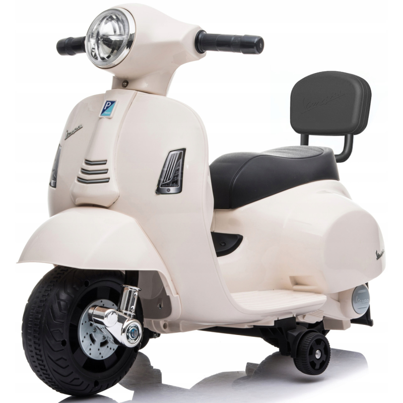 Дитячий електричний скутер Bobo-San Vespa H1 аккумуляторный з світловими та звуковими ефектами білий