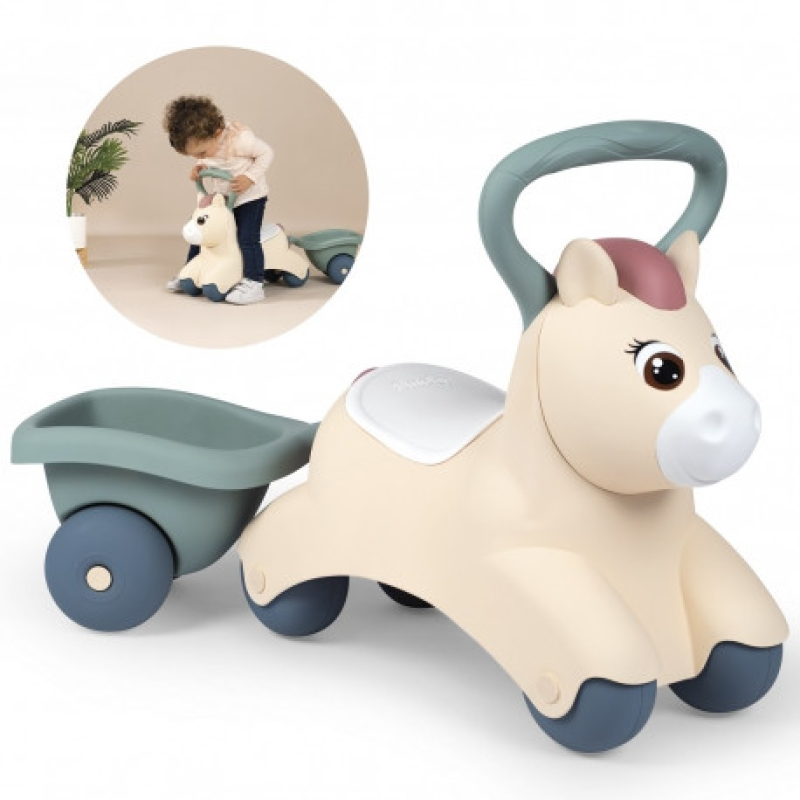 Каталка дитяча Smoby Little Поні з причепом