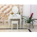 Туалетний столик Care Life білий матовий 75 x 147 x 40 см + Табурет у комплекті
