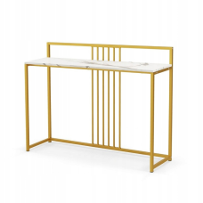 Консоль з імітації мармуру Консольний столик Costway 120 x 32 x 89 см