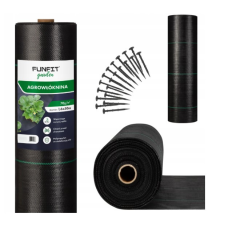 Агротканина Funfit Garden чорна 1,6х50 м 70 г/м² + 50 анкерів, захист від бур“яна агротекстиль, геоткань