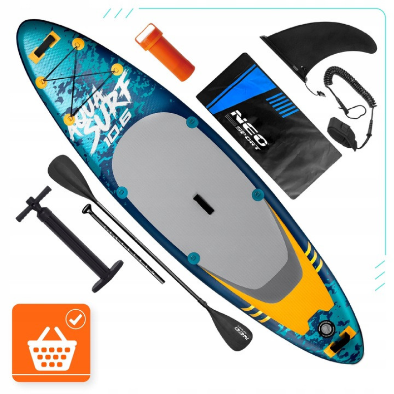 Надувна дошка SUP для серфінга Aquasurf 320 x 81 x 15 cm Neo-Sport 170005