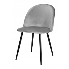 Крісло для кухні, вітальні Кухонний Стілець Lugano Gloria Grey Velvet 48 х 45 х 77 см  Велюр Сірий