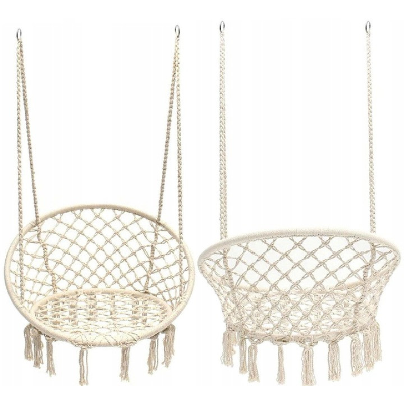 Підвісне крісло-гойдалка бежеве Funfit BOHO Garden 2607