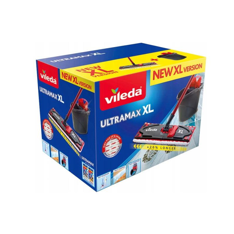 Набір для прибирання швабра+відро VILEDA UltraMax Box XL (Оригінал)