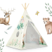 Намет-вігвам  + подушка Tipi  для дитячих кімнат Nukido 740700 Бежева Польща