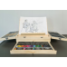 Подарунковий художній набір для малювання Maaleo в дерев’яному кейсі (83 предмета)