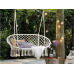 Підвісне плетене садове крісло-гойдалка Carruzzo BOHO для 2 людей гніздо бежеве