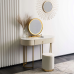 Туалетний столик ASHLEY ELITE Modern Beige Gold кремовий 76 x 100 x 40см + Табурет у комплекті