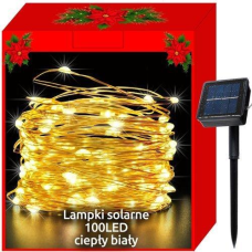 Світлодіодна гірлянда нитка “Роса“ 100 LED 10 м Solar сонячна батарея / 8 РЕЖИМІВ СВЕТА