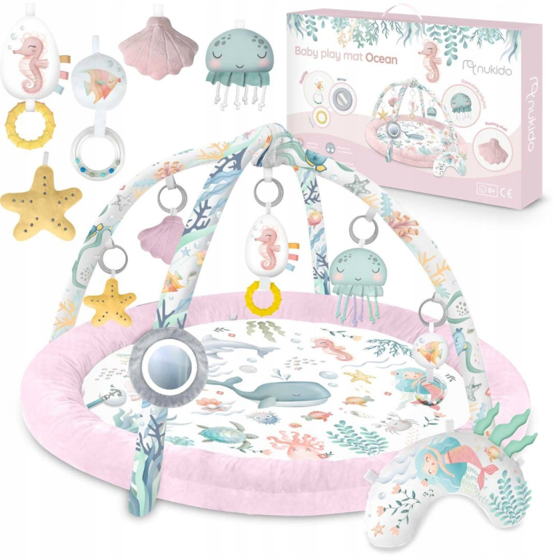 Розвиваючий інтерактивний килимок Nukido Ocean Pink