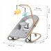 Колиска-гойдалка дитячий шезлонг з іграшками Nukido Baby Bouncer NK-53 сірий