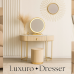 Туалетний столик AliWoods LUXURO DRESSER BEIGE Glamour 76 x 100 x 40см + Табурет у комплекті