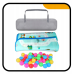 Манеж дитячий DAZA KIDS 126 × 126 см сірий + килимок + сумка + 30 кульок