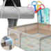 Манеж дитячий DAZA KIDS 180 × 150 см сірий + килимок + сумка + 30 кульок