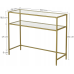 Консольний столик, консоль для вітальні з полицею VASAGLE GLAMOUR 100x80x35 Gold