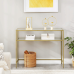 Консольний столик, консоль для вітальні з полицею VASAGLE GLAMOUR 100x80x35 Gold