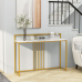 Консоль з імітації мармуру Консольний столик Costway 120 x 32 x 89 см