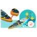 Надувна дошка SUP для серфінга Reefbreak 350 x 81 x 15 см Neo-Sport 170106