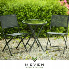 Комплект садових меблів для балкону тераси Caffe Latte Meven (2 стільця + стіл)